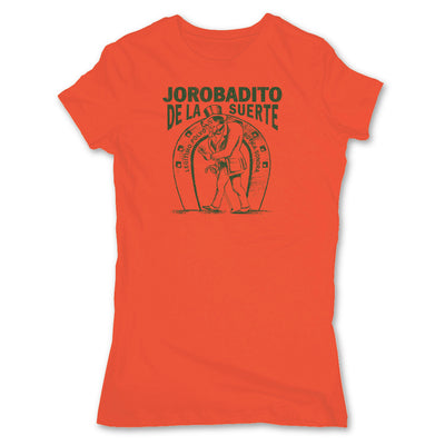 Botica-Sonora-Jorobadito-Good-Luck-Womens-T-Shirt-Red