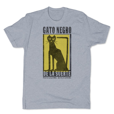 Botica-Sonora-Gato-Negro-Good-Luck-Mens-T-Shirt-Grey