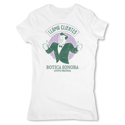 Botica-Sonora-Llama-Clientes-White-Magic-Womens-T-Shirt-White