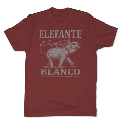 Botica-Sonora-Elefante-Blanco-Good-Luck-Mens-T-Shirt-Red