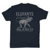 Botica-Sonora-Elefante-Blanco-Good-Luck-Mens-T-Shirt-Blue