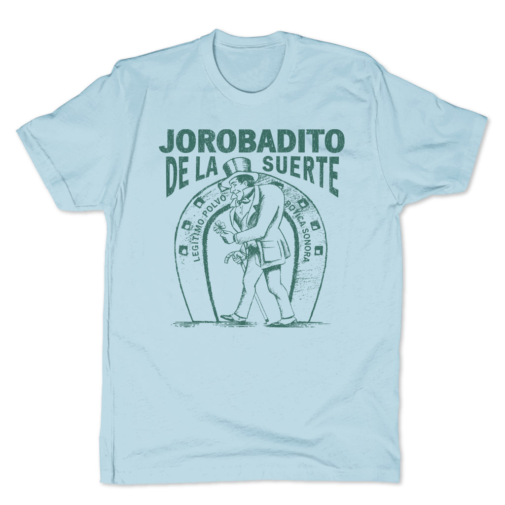 Botica-Sonora-Jorobadito-Good-Luck-Mens-T-Shirt-Blue