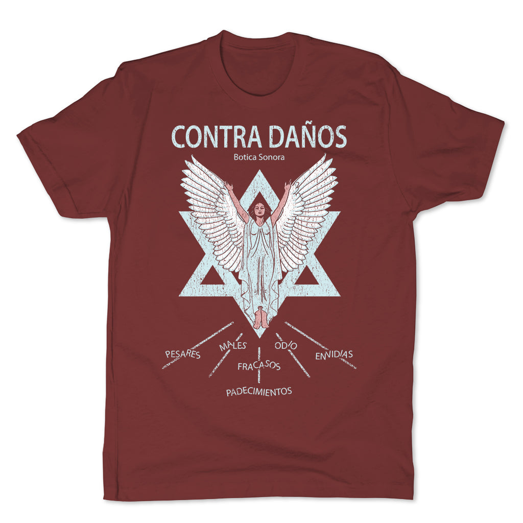 Botica-Sonora-Contra-Danos-Protection-Mens-T-Shirt-Red