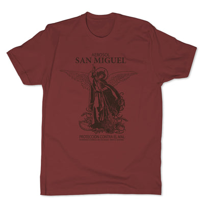 Botica-Sonora-San-Miguel-Protection-Mens-T-Shirt-Red