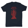 Botica-Sonora-Santa-Muerte-Protection-Mens-T-Shirt-Blue
