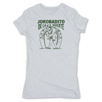 Botica-Sonora-Jorobadito-Good-Luck-Womens-T-Shirt-Grey