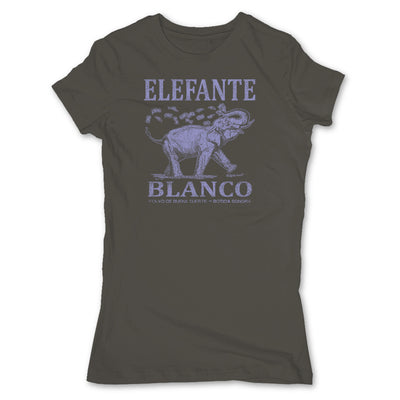 Botica-Sonora-Elefante-Blanco-Good-Luck-Womens-T-Shirt-Grey