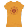 Botica-Sonora-Doble-Suerte-Good-Luck-Womens-T-Shirt-Orange
