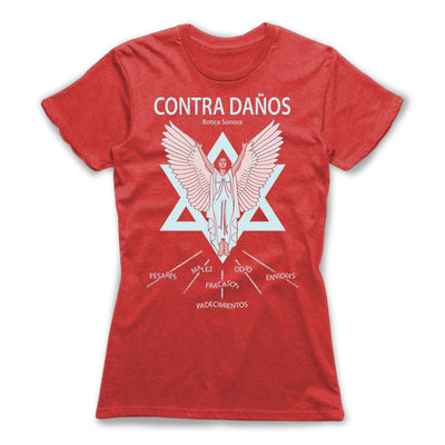 Contra-Danos-Protection-Spells-Women-T-Shirt-Red
