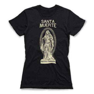 Santa-Muerte-Protection-Spells-Women-T-Shirt-Black